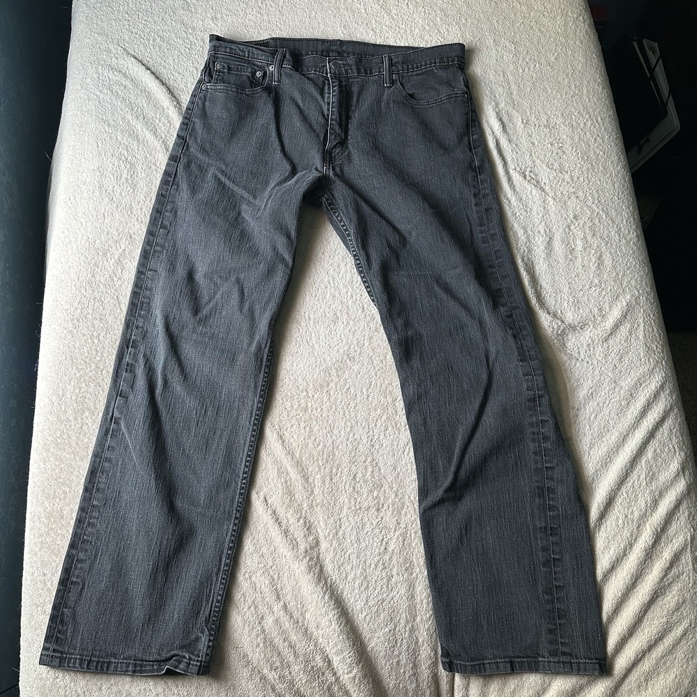 Levis 569 Loose Straight Jeans W36 L34 Faded Black Charcoal Skater 00569-0125 - Picture 2 of 11